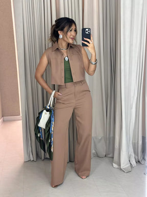 [Pague 1, Leve 2] Conjunto Karen - em Malha Premium / Para Mulheres que Amam Conforto com Estilo!