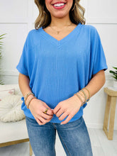 💥ÚLTIMO DIA DE PROMOÇÃO💥 Blusa Feminina de Verão com Decote em V e Tecido Canelado em Relevo (COMPRE 1 E LEVE 2)